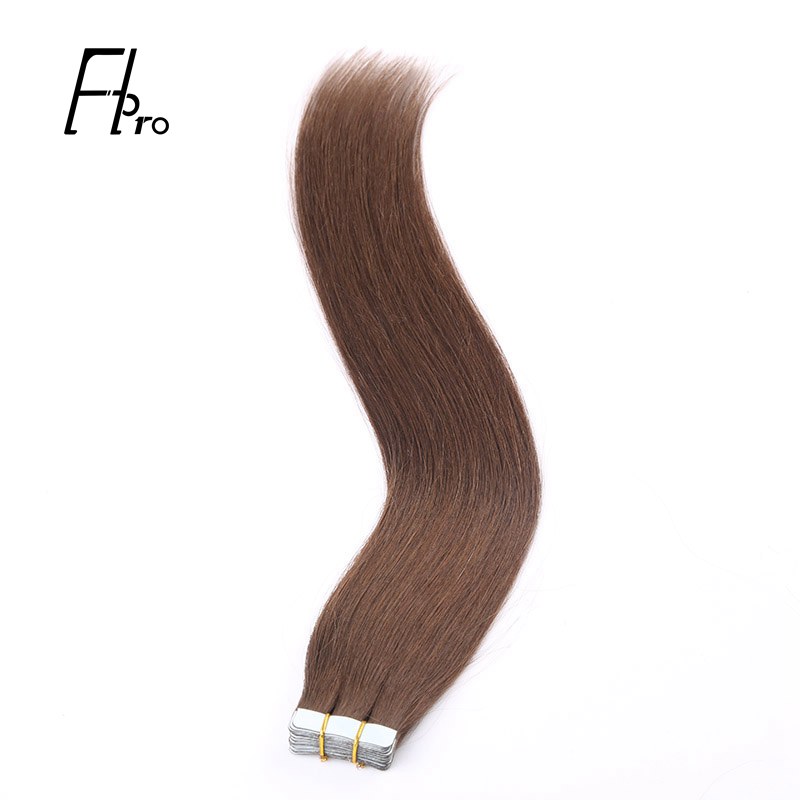 Premium Virgin Hair 3# Tape Hair Extensions Straight 18 inches